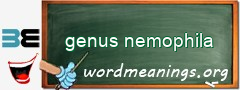 WordMeaning blackboard for genus nemophila